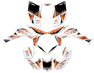 2006-2017 TRX 450R SURGE White/orange Senge Graphics Kit Compatible with Honda - Picture 1 of 7