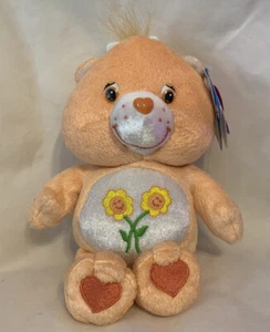 Care Bears Friend Bear Sparkle  Special Edition 8" Orange Flowers New w/ Tags - Picture 1 of 7