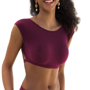 NEW WICKED WEASEL 3661 Chained Vision Mulberry Crop Top Bikini - Picture 1 of 8