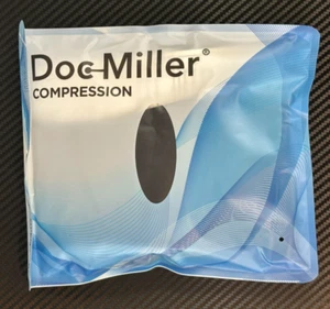 Calcetines de compresión Doc Miller punta abierta 15-20 mmHg negros medianos - Imagen 1 de 6