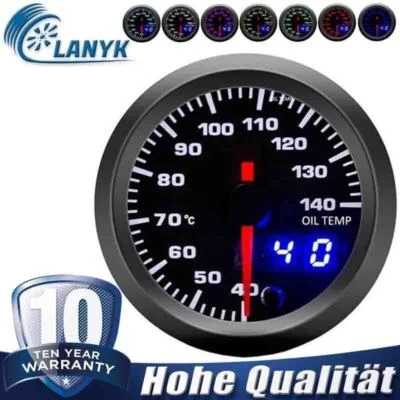12V Öltemperaturanzeige Motorrad Auto Öltemperaturanzeige Digital Anzeige7Farben - Bild 1 von 4