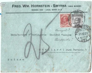 71594 - ITALIAN LEVANT - HISTORIA POSTAL - PORTADA a SUIZA - Impuestos - Imagen 1 de 1