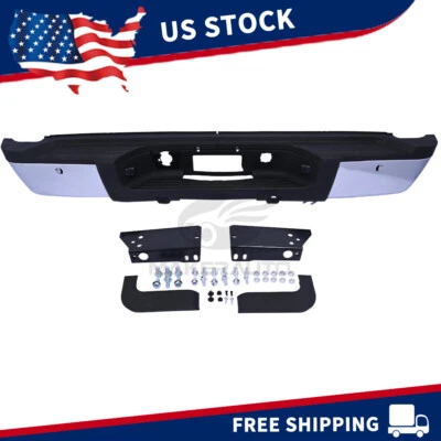 Chrome Rear Step Bumper W/Hole For 2007-2010 Chevy Silverado Sierra 2500 3500 HD Foto 1 de 4