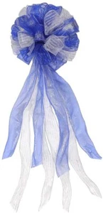 Christmas Tree Topper,27x12 Inches Large Toppers Bow with Streamer Wired Edge fo - Picture 1 of 3