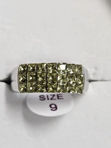 Bomb Party Ring Sz 9 August 2024 Tell Me I Do Peridot On Rhodium Rbp7877 - Picture 1 of 5