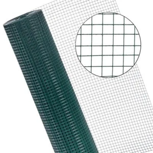 Volierendraht 4eck Voliere 1x25 m Käfig 16x16 Maschendrahtzaun Gartenzaun Grün - Photo 1/3