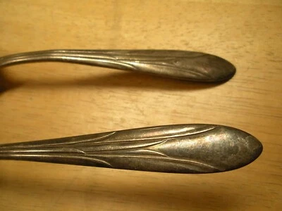 2 colheres de sopa redondas Empire National Silver Company placa de prata C1 - Imagem 1 de 4