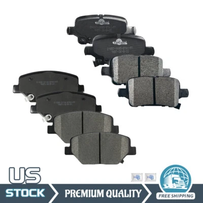 Front & Rear Ceramic Disc Brake Pads For Chevrolet Equinox GMC Terrain 2018-2020 - Image 1 of 4
