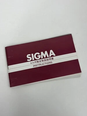 Manual de instrucciones de guía de lentes Sigma Foto 1 de 3