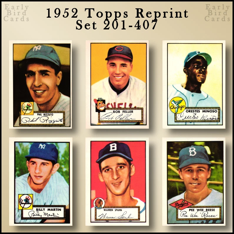 1952 Topps Reprint Set (201-407) by Topps 1983 / Pick Your Cards / Buy4+ Save25% - Image 1 of 2