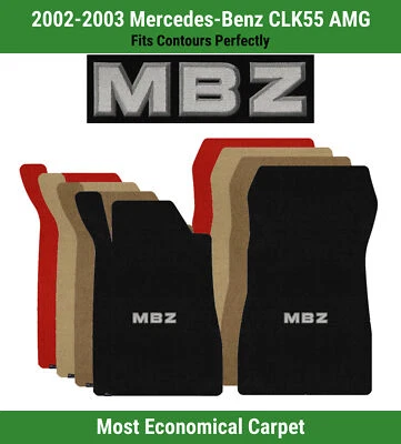 Alfombrillas delanteras Lloyd Velourtex para Mercedes-Benz CLK55 AMG del 02-03 con apliques MBZ Foto 1 de 4