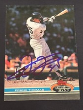 FRANK THOMAS 1992-93 Stadium Club Autographed MLB card Authentic Signature