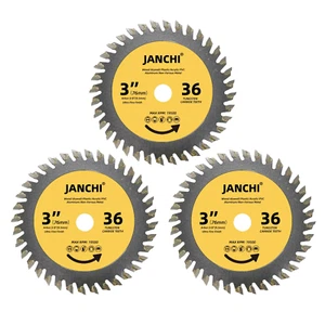 3PACK 3-Inch(75Mm) 36T TCT Circular Saw Blade with 3/8-Inch(9.5Mm) Arbor, Fast C - Picture 1 of 12