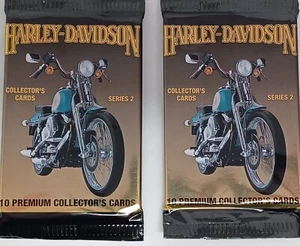 2- Packs of 1992 Harley Davidson Collectors Cards Series 2,   10 Cards Per Pack - Picture 1 of 8