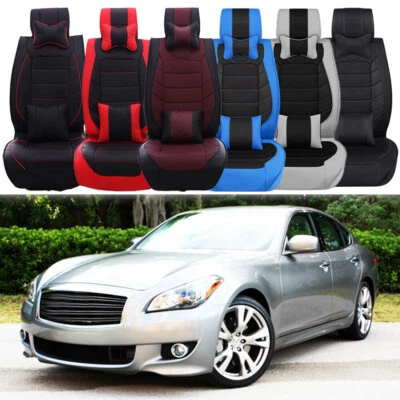 PU Seat Car Seat Covers Full Set Leather Front Rear Padded For Infiniti M37 M37X Foto 1 de 4