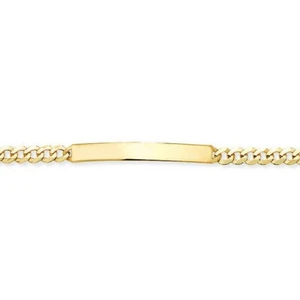Ladies Identity Bracelet 9ct Yellow Gold 375 Hallmarked British Made - Picture 1 of 4