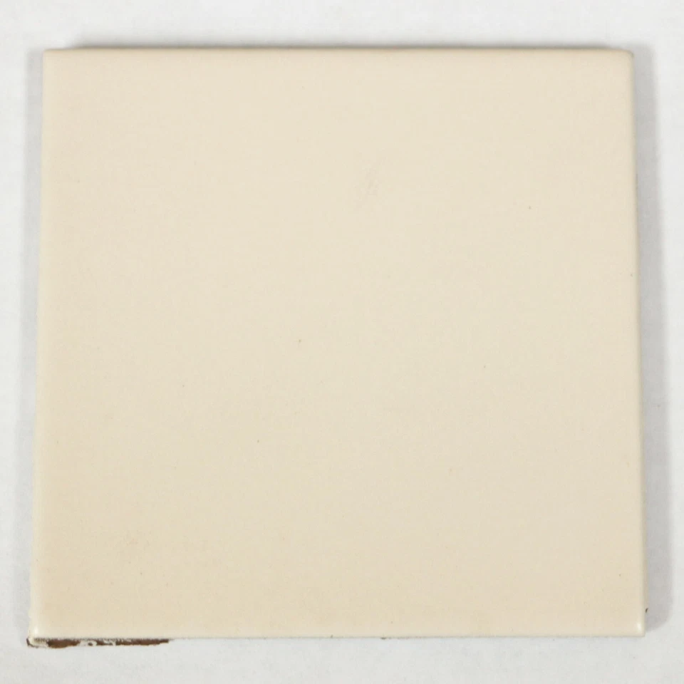 Coffee Cream 3 7/8" x 3 7/8" Tile White Matte Wall Remodel Ceramic C#617 1 Pc - Image 1 of 1