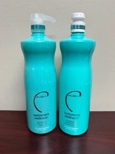 Malibu C SWIMMERS Wellness Shampoo and Conditioner LARGE 33.8 oz Liter Set - Picture 1 of 2