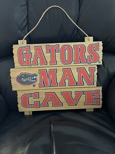 NCAA SEC UF Gators Wooden Man Cave Sign