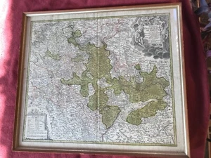 1712 RHEINTAL-MAINZ-LOTHRINGEN-BADEN-Kupferstich-Karte-Johann Baptist Homann - Picture 1 of 12