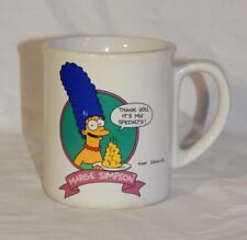 Vintage The Simpsons Marge Simpson 1991 Coffee Cup Mug metro made in Romania