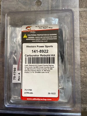 141-8922 carburetor rebuild kit arctic cat ZR 600 sno pro race 14-16 - Image 1 of 3