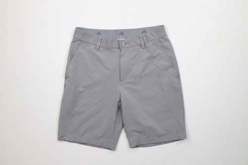 Adidas Golf Uomo 30 Spell Out Elasticizzati Flat Front Tech Golf Chino Pantaloncini Grigio