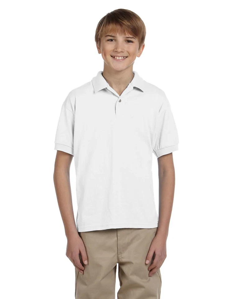 Gildan Youth Polo Shirt Short Sleeve DryBlend 50/50 Sport G880B - Image 1 of 1