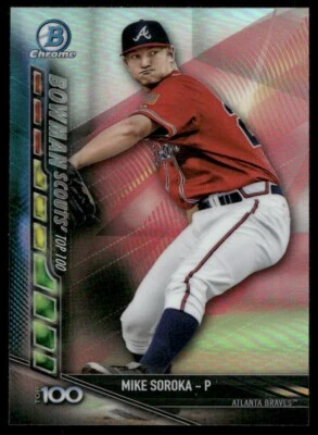 2017 Bowman Chrome Bowman Scouts Updates Mike Soroka #BSU-MS Atlanta Braves - Image 1 of 2