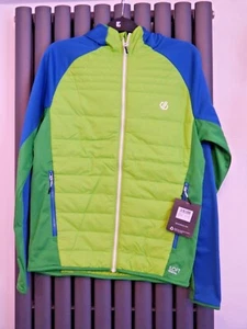 Giacca isolata nuova con etichette Dare 2b Mountain fusion ibrida stoppino taglia XXS verde blu - Foto 1 di 4