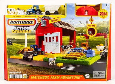 2024 Matchbox Action Drivers Farm Adventure™ w/ Tractor, Trailer, Animals | FSB - Image 1 of 2