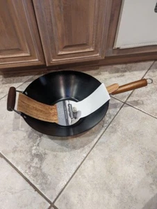 Natural Elements Woodstone 14" Wok Carbonstahl schwarz Neu mit Etikett - Bild 1 von 5