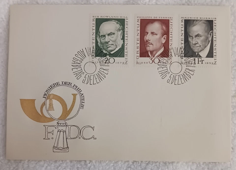LIECHTENSTEIN  - 1968 - PIONEERS OF PHILATELIC - Image 1 of 1