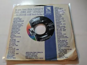 Johnny Christopher - Railroad Tracks Unplayed 45RPM Liberty 55879 Record 1965 - Imagen 1 de 3