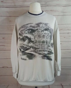 East West Woman Vintage Graphic Print Sweatshirt USA Muster XL - Bild 1 von 7