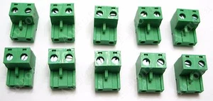 (10) 2 pines / postes - 7,62 mm - conector enchufable - bloque de terminales - enchufe Phoenix  - Imagen 1 de 7