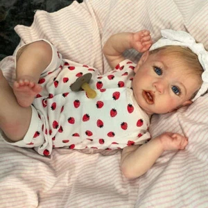 22" Reborn Baby Dolls Kits DIY Realistic Newborn Vinyl Silicone Parts Unpainted - Picture 1 of 11