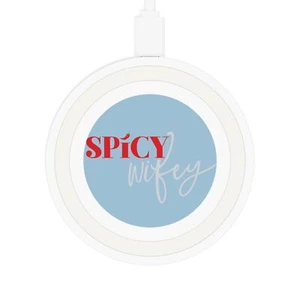 Cargador Inalámbrico Spicy Wifey, Regalo para Esposa, Aniversario Cumpleaños Prometida, - Imagen 1 de 13