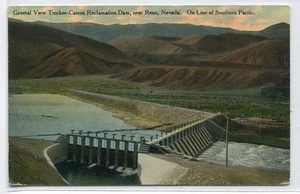 Postal Truckee Carson Reclamation Dam Reno Nevada 1910c - Imagen 1 de 1