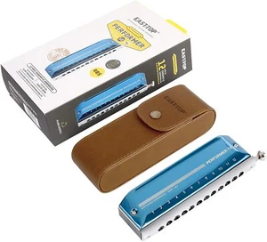 East top 12Hole 48Tone Upgrade Chromatic Harmonica Key of C Professional Gift - Picture 1 of 7
