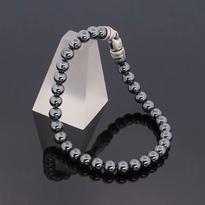 David Yurman 6mm Men's Hematite 925 Spiritual Bead Bracelet Size 8.5" - Picture 1 of 5