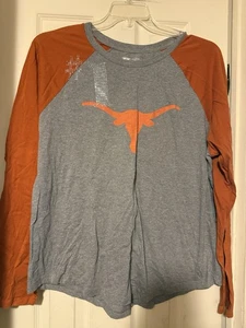 Damen T-Shirt Übergröße Texas Longhorns Langarm Bling - Bild 1 von 4