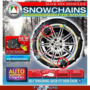 Premium Snow Chains 4WD 16 17 17.5 18 Inch CAP400 225/75x15 - Picture 1 of 5