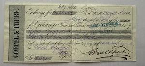 Goepel & Trube Second Bill of Exchange New York to Lyon 1886 25.000 francs - Picture 1 of 1