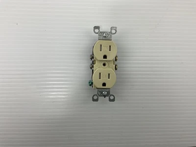 Leviton T5320-I Tamper Resistant Duplex Receptac. Ivory Box of 9 15A-125V AC/CA - Image 1 of 3