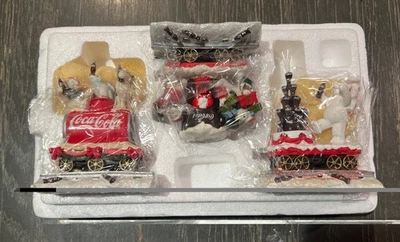 "NEW" Coca-Cola Christmas Polar Bear Express Train- 2003 Bradford Editions-Set 7 - Image 1 of 4