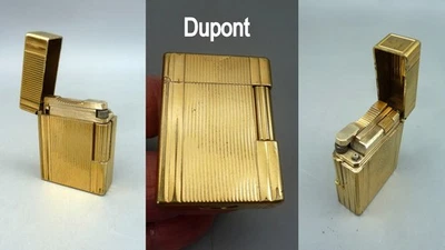 JGSS JA Vintage ST DUPONT Gas Feuerzeug Linie 2 Ligne klein TOP Design Streifen - Bild 1 von 4