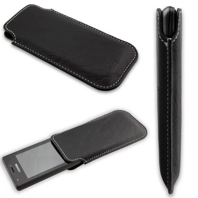 caseroxx Business-Line Caso per Nokia 216 in nero fatto di finta pelle - Immagine 1 di 4