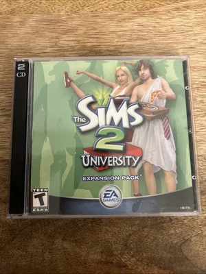 The Sims 2 University Expansion Pack Video Game Pc Cd-Rom T-Teen EA - 2 Disc Set - Image 1 of 4