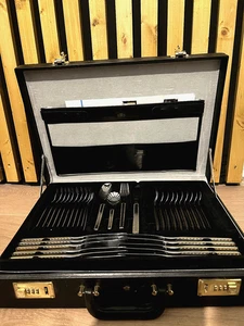 SBS Besteck Solingen Modell 4600 Hamburg 23/24 karätige Goldauflage 70 Teile - Bild 1 von 6